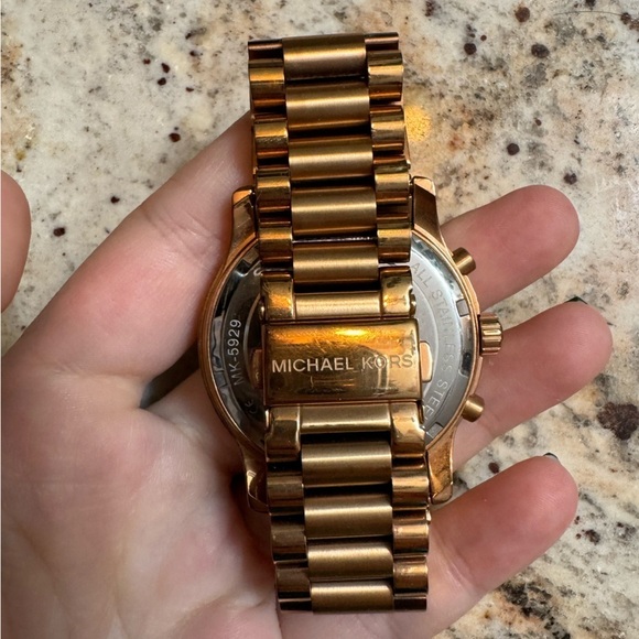 Michael Kors Chronograph Rose Gold-tone White Dial Cooper Women's Watch … - Picture 2 of 5